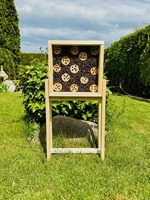 Darlux Garten Holz Insektenhotel Wildbienen-Nisthilfe Rechteckiges Insektenhaus