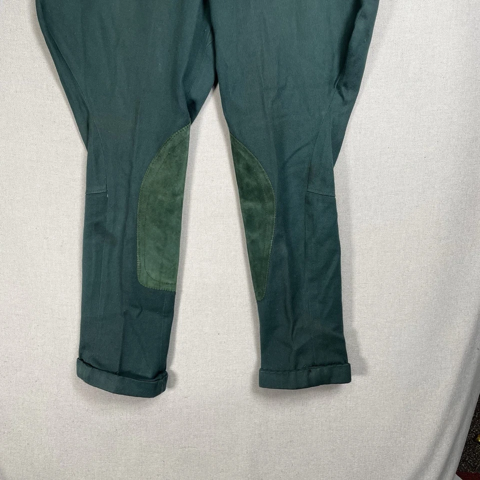VINTAGE 30s 40s Jodhpurs Pants Trousers Womens 26x27 Green Whipcord Buckle - Image 3 of 4