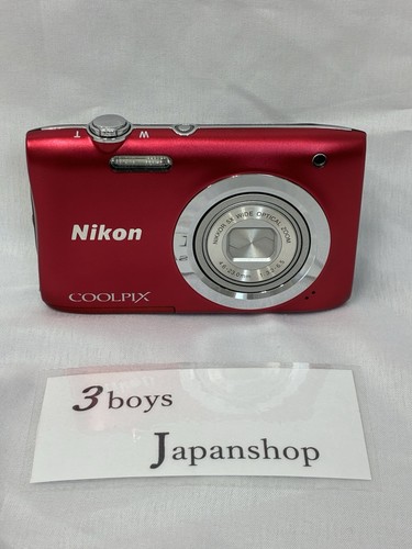 Nikon Coolpix A100 Red Compact Digital Camera 20.0 MP Optical Zoom 5x JAPAN - Picture 10 of 14