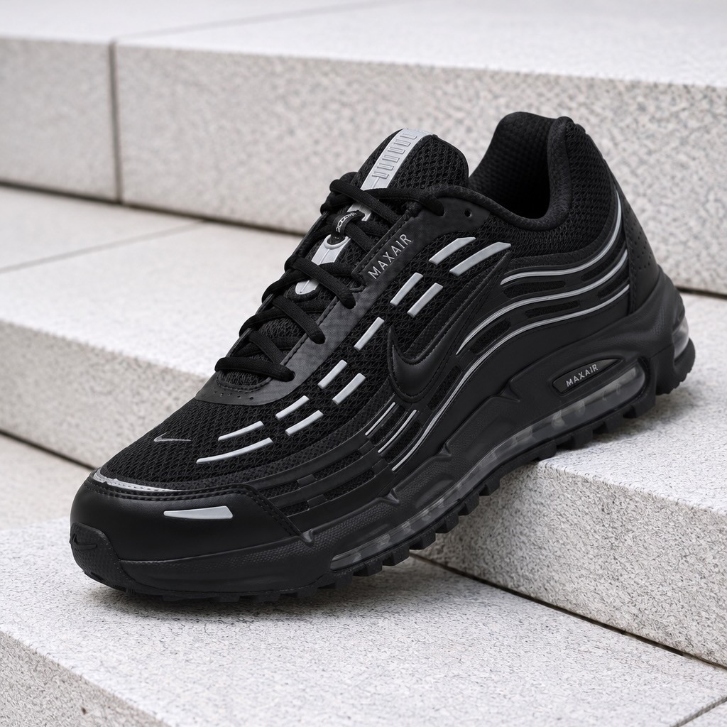 Nike Air Max TL 2.5 Black Metallic Silver FZ4110-002 Men's Fashion