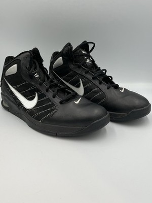 NIKE AIR TEAM HYPED BLACK/WHITE BASKETBALL SHOE MEN SIZE 11 #407655-002