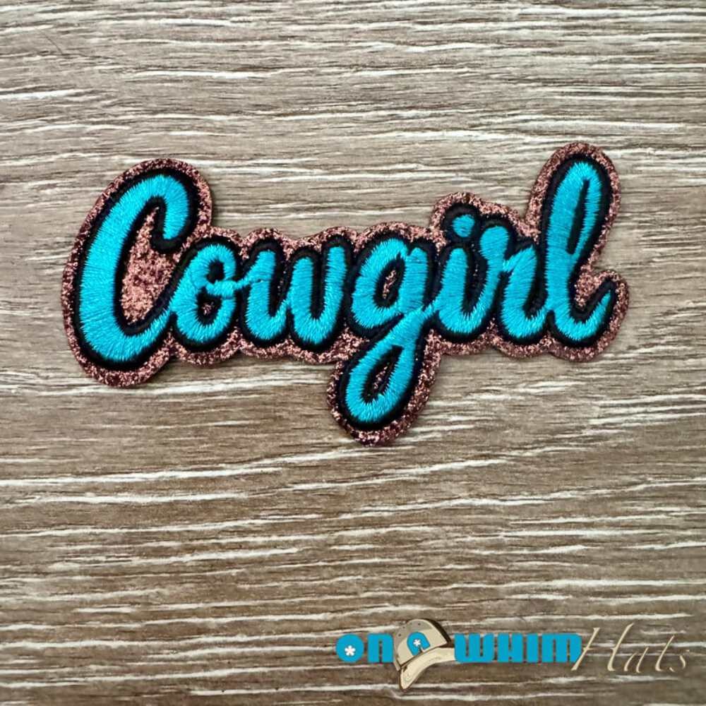 Glitter Cowgirl Iron-On Patch