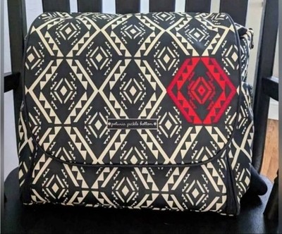 Petunia Pickle Bottom Bag Black White Red Backpack Diaper Bag Changing Pad