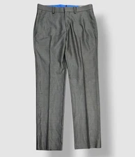Kenneth Cole Men's Gray Techni-Cole Slim-Fit Suit Separate Pants Size 30W 30L