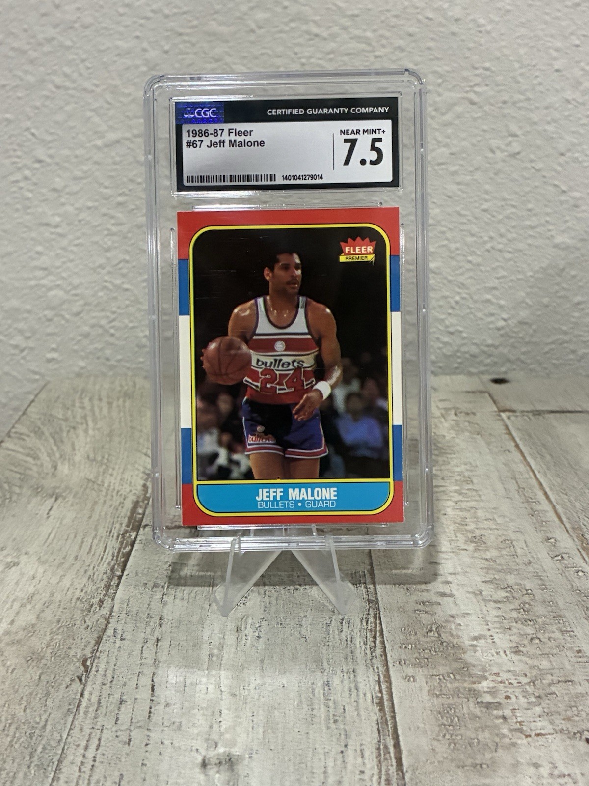 Jeff Malone #67 (Basketball Cards 1986 Fleer) — is it worth grading?