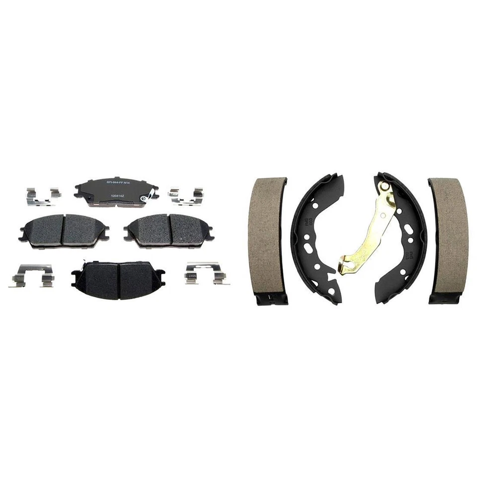 Kit de pastillas de freno y zapatas de freno delanteras traseras metálicas para Hyundai Excel 1990 Foto 4 de 4