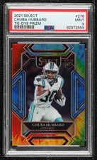 2021 Panini Select Club Level Tie-Dye Prizm 7/25 Chuba Hubbard PSA 9 MINT 0z91