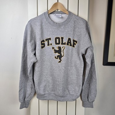 Champion Sweatshirt Herren Small Grau Crew - St. Olaf College