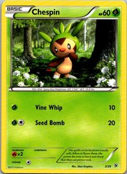 Chespin 3/39 Holo Common Kalos Starter Set Pokémon Card