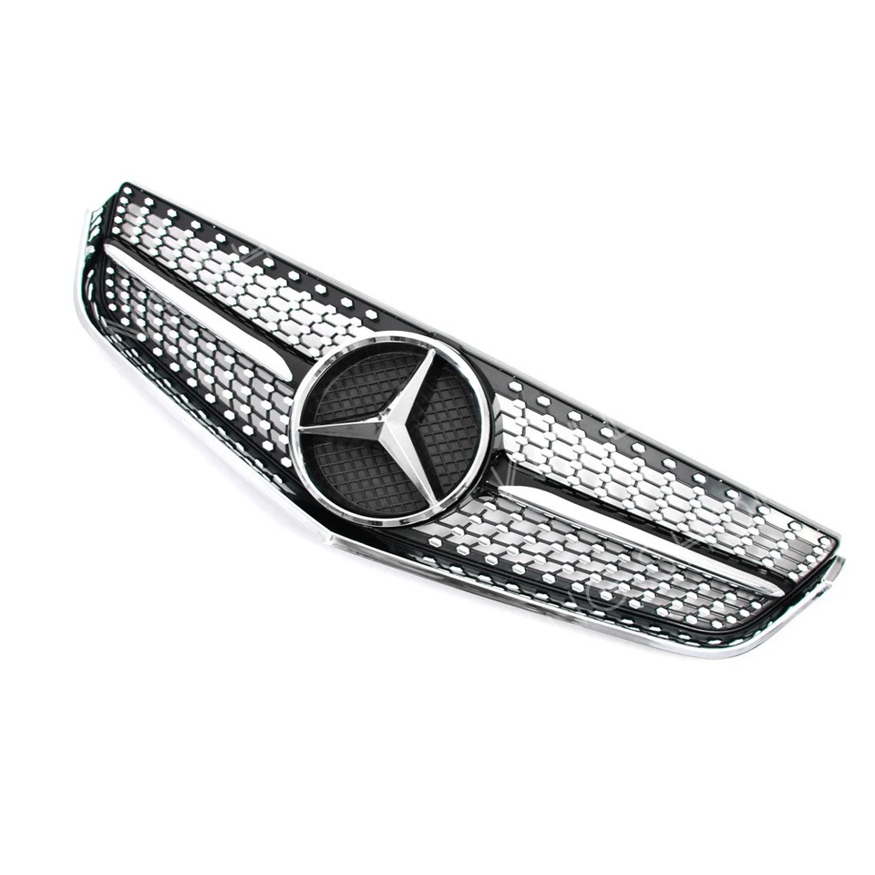 Chrome Black Grille For Mercedes Benz E-Class Coupe 2D 09-13 E250 E350 E500 E550 Foto 4 de 4