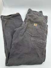 Carhartt Mens Carpenter Work Pants Size 32x32 Faded Gray Canvas Utility