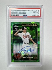 2024 Topps Chrome Update Jackson Holliday Rookie Auto Green /99 PSA 10 GEM USAJH