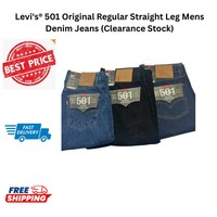 Levi's® 501 Original Regular Straight Leg Mens Denim Jeans (Clearance Stock)