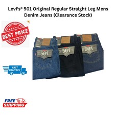 Levi's® 501 Original Regular Straight Leg Mens Denim Jeans (Clearance Stock)