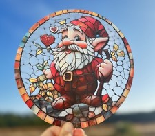 New Suncatcher Santa Claus Christmas 8" Round Combined Shipping Gift