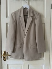 Image of AllSaints Aleida Lightweight Blazer In Beige UK 10 EU 38 US 6