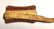 Vintage H. Lissner Co Cloth Measuring Tape Tailors NY  55 Inch Advertising