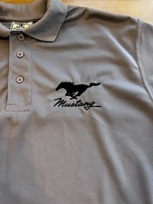 Ford Mustang Pony Embroidered Polo Shirt Sz M Sports Muscle Car