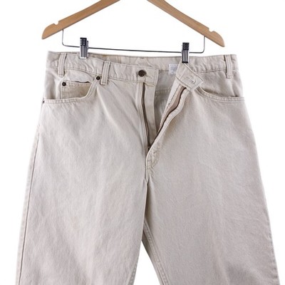 Vintage Levi Strauss 550 Men Jeans Beige Relaxed Fit 38x30 Orange Tab USA