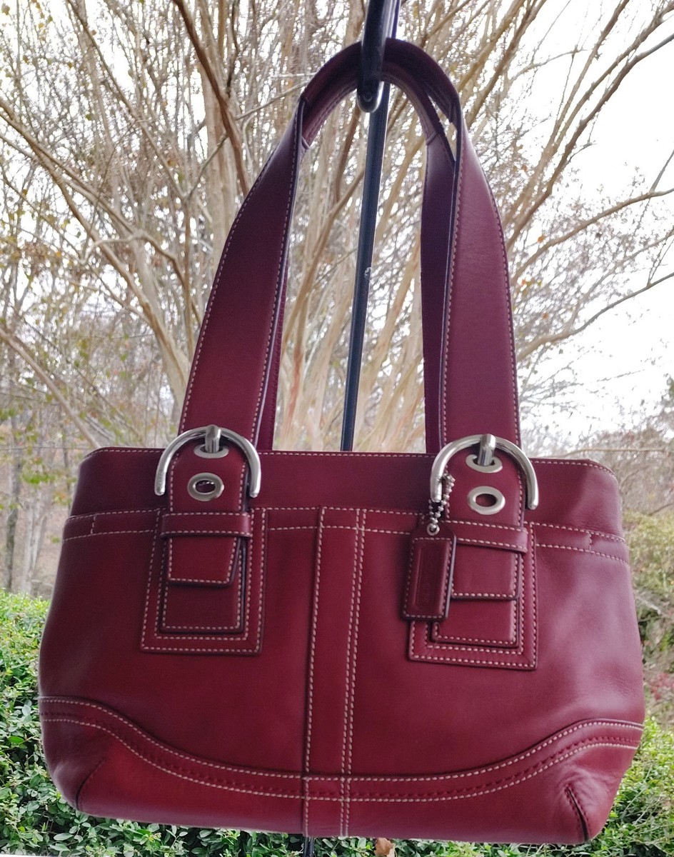 Coach MEDIUM F10911 Vintage Red Y2K Soho Leather Tote Bag | eBay