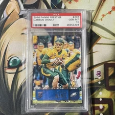 2016 Panini Prestige CARSON WENTZ Rookie Card RC #202 GEM MINT PSA 10 Colts