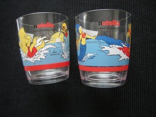 2 x Glas Nutella Limited Edition Sammler "The Simpsons 2002" wie neu !