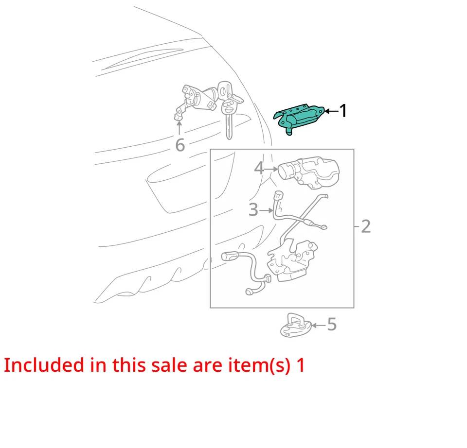 ПОДХОДИТ ДЛЯ 2003-2008 PONTIAC VIBE РУЧКА L/GATE O/S 88972501 - НОВЫЙ OEM 88972501 - Изображение 2 из 3