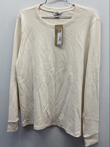 Eddie Bauer Women's Infinity Thermal Crew Ivory Long Sleeve Top NWT Sz 2XL