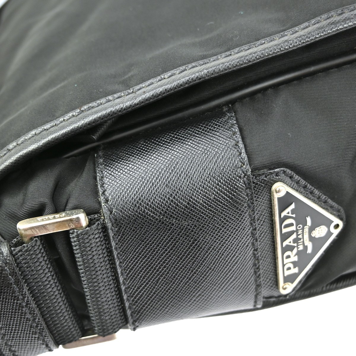 BUYIT PRADA BLACK NYLON SHOULDER BAG V158 10 NQ04004 thumbnail 3