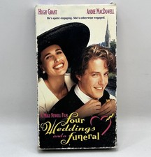 Four Weddings a Funeral VHS 1994 Video Tape VTG 90s Hugh Grant Andie MacDowell