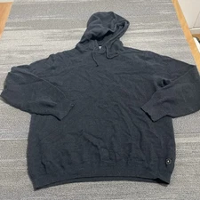 Linksoul Hoodie Mens Extra Large Blue Tempus Fugit Waffle Thermal Sweatshirt