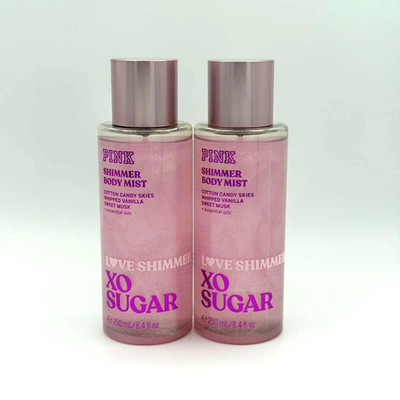 Victoria s Secret Pink Xo Sugar Shimmer Fragrance Body Mist 8.4 oz Set of 2