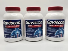 Gaviscon EXTRA Strength ORIGINAL Chewable Antacid Tablets 100ct ( 3 pack )