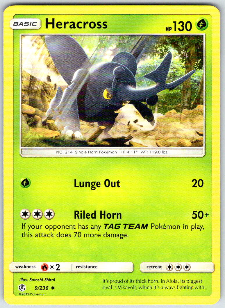 Heracross 9/236 SM - Cosmic Eclipse Uncommon 2019 NM