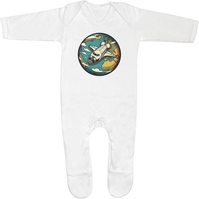 Baby Strampler Jumpsuits / Schlafanzüge ''Space Shuttle Over Earth'' (SS061706)