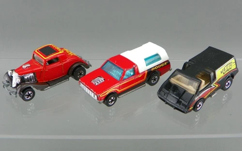 Vintage Hot Wheels Hi-Rakers Diecast Ford Hot Rod Vette Van Red Dodge Truck Lot