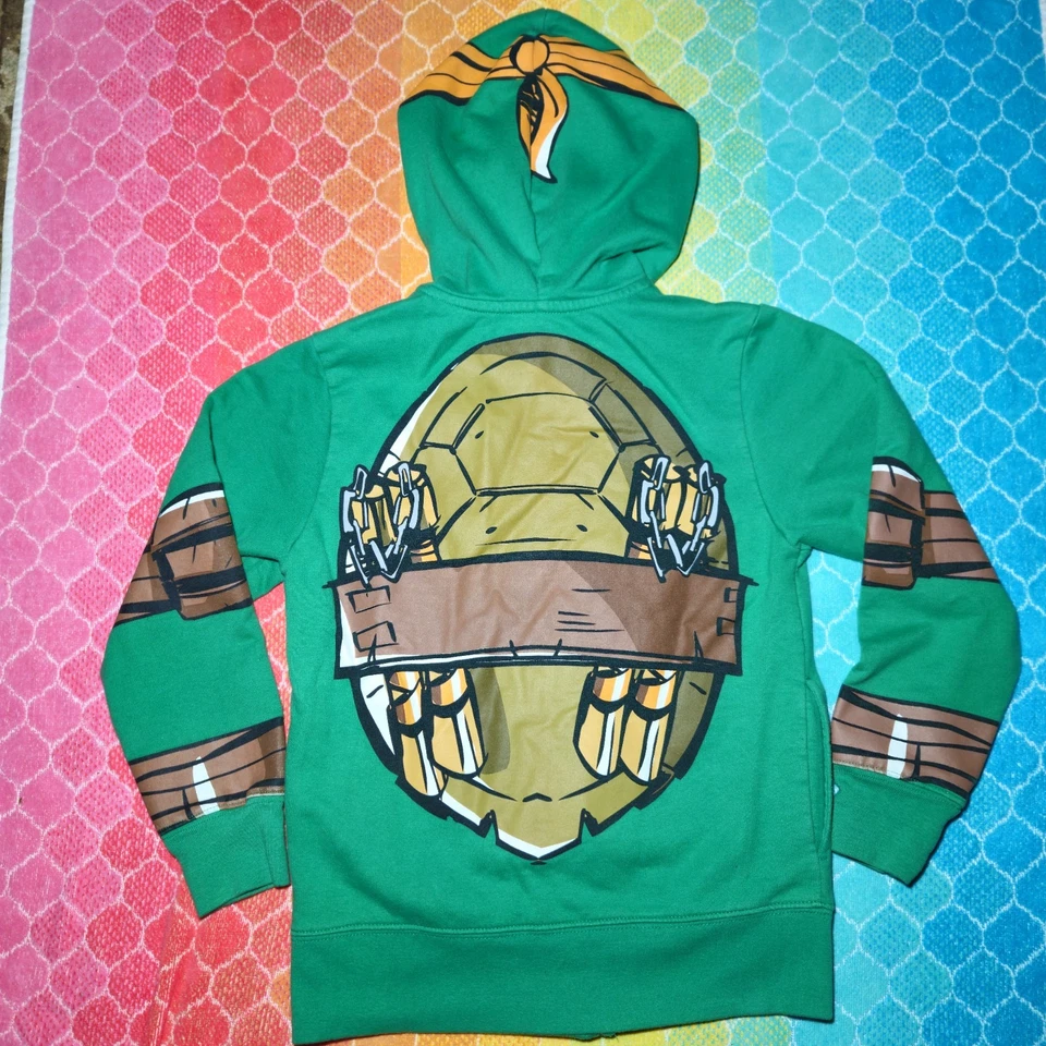 Moletom com capuz Nickelodeon Teenage Mutant Ninja Turtles masculino com zíper tamanho P - Imagem 3 de 3