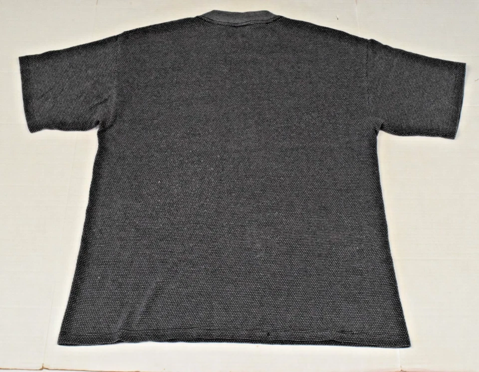 Camiseta De Colección HL Miller Dorada Talla XL 90s Gris Textura Tejido Panal Hecha en EE. UU. Foto 2 de 4