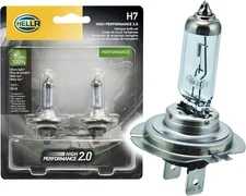 HELLA H7 2.0TB High Performance Bulb, 12V, 55W, 2 Pack HP2.0 - Multi 