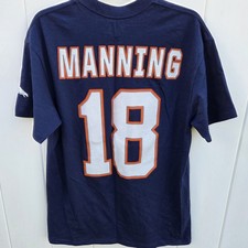 Peyton Manning 18 Denver Broncos T-Shirt NFL Football Team Apparel Men's Sz L
