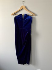 Akira Chicago Blue Velvet Cocktail Dress Romantic Night Sexy Classy Cocktail