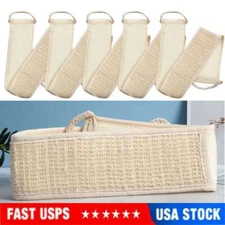 Back Scrubber Bath Shower Strap Loofah Spa Skin Brush Sponge Body Exfoliating US