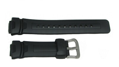 Casio 10188485 Black Rubber Watch Band 16mm 