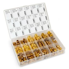 108pc AES Industries 856 Brass Hose Barb Ferrule Assortment