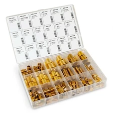 108pc AES Industries 856 Brass Hose Barb & Ferrule Assortment