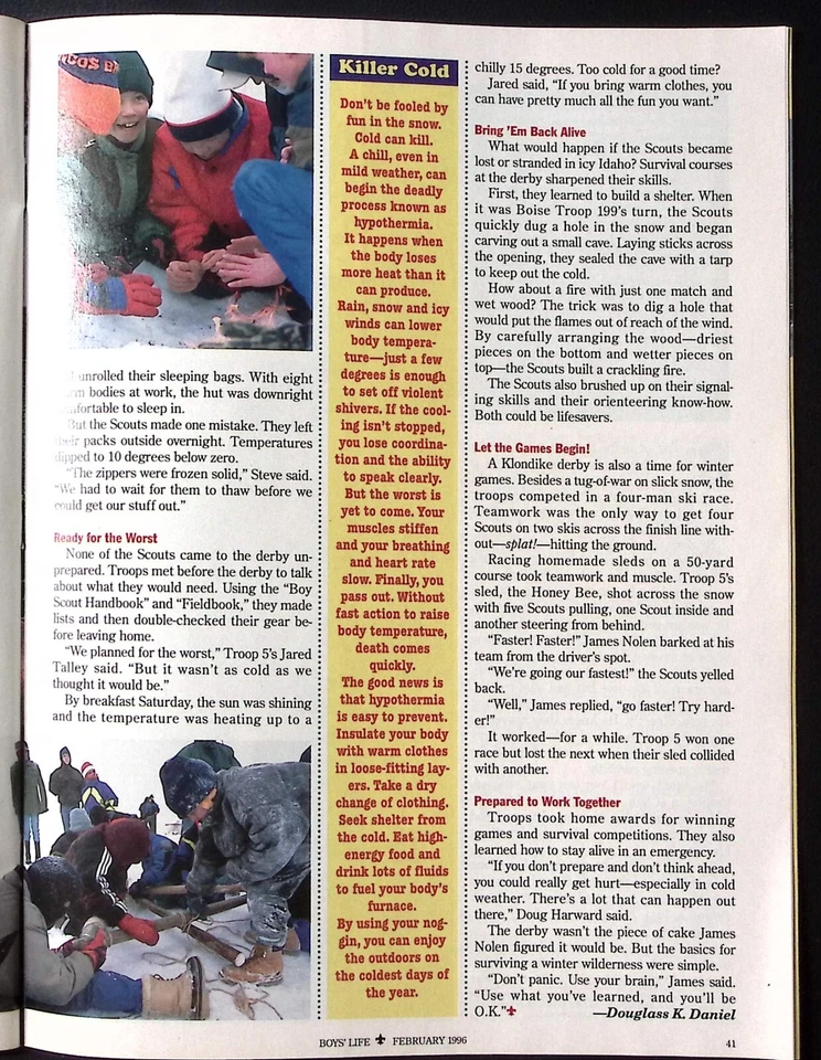 1996 FEB BOY'S LIFE CANADA BY CANOE SKUNK BEAR SUMMER OLYMPICS & MORE Z1289 - Image 3 of 4