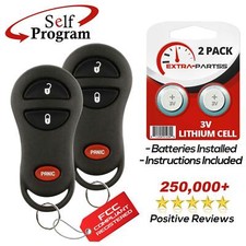 2 New Replacement Keyless Entry Remote Car Key Fob For Gq43vt9t 56045497