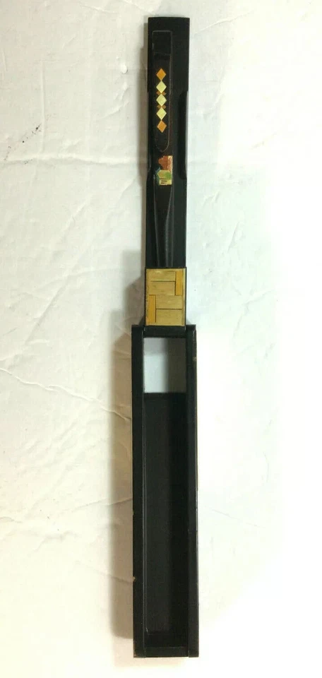 Vintage Handmade & Handpainted Colombian Wooden Decorative Pen Case Souvenir Pen - image 3 of 4