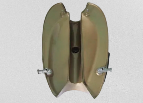 FIT FOR BSA A7 A10 Golden & Chrome Painted Petrol Tank with cap tap kneepad - Picture 6 of 6