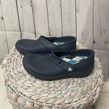 Navy Blue Work Crocs Women  s Sz 6